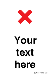 Custom plain background, red cross sign